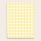 Gingham Check Plaid Pattern in Butter Yellow and White Notebook Gallery Image 4