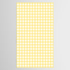 Gingham Check Plaid Pattern in Butter Yellow and White Tablecloth Gallery Image 2