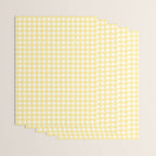 Gingham Check Plaid Pattern in Butter Yellow and White Wrapping Paper Gallery Image 3