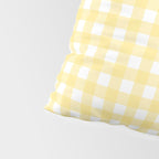 Gingham Check Plaid Pattern in Butter Yellow and White Pillow Sham Gallery Image 4