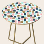 Pink, Mint, Navy & Gold Abstract Print, Nursery Art, Little Girls Room Side Table Gallery Image 2