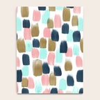Pink, Mint, Navy & Gold Abstract Print, Nursery Art, Little Girls Room Notebook Gallery Image 4