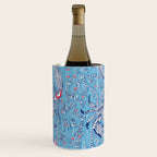 Lobster and crab coastal nostalgia summer blue Wine Chiller Gallery Image 3