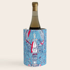 Lobster and crab coastal nostalgia summer blue Wine Chiller Gallery Image 1