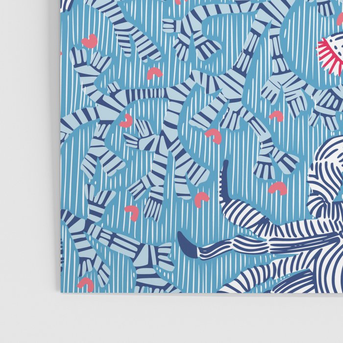Lobster and crab coastal nostalgia summer blue Poster Gallery Image 3