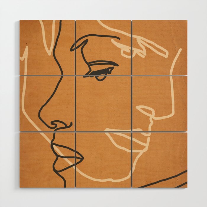 Abstract Face 15 Wood Wall Art Gallery Image 1