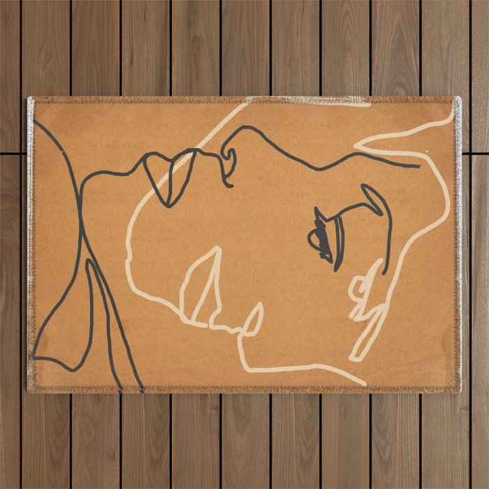 Abstract Face 15 Outdoor Rug Gallery Image 1