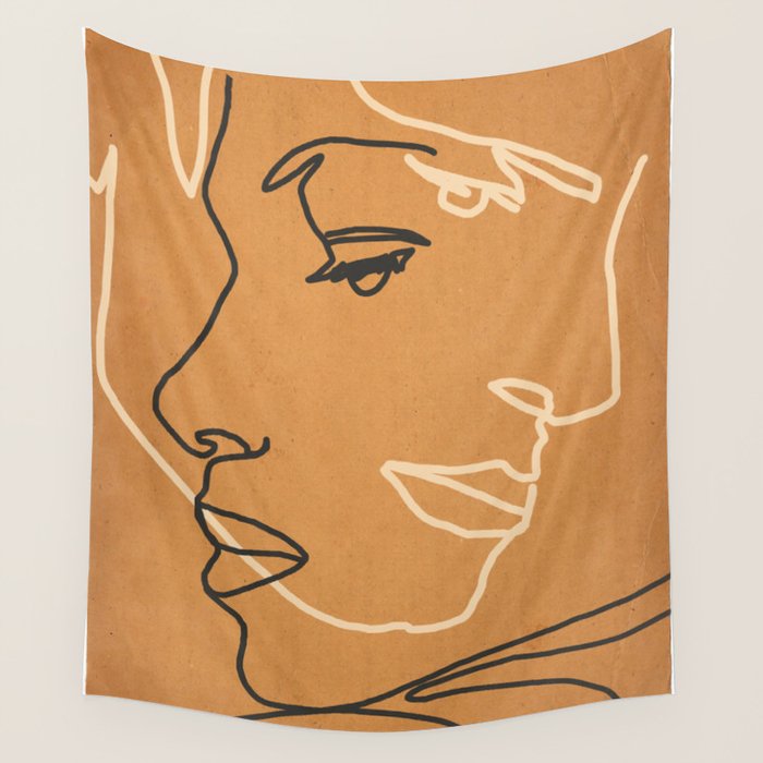 Abstract Face 15 Wall Tapestry Gallery Image 4