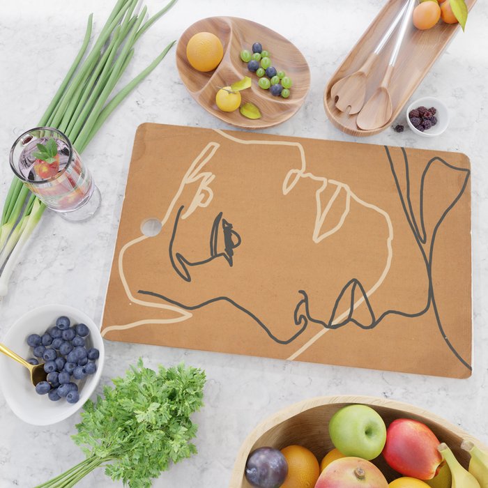 Abstract Face 15 Cutting Board Gallery Image 2