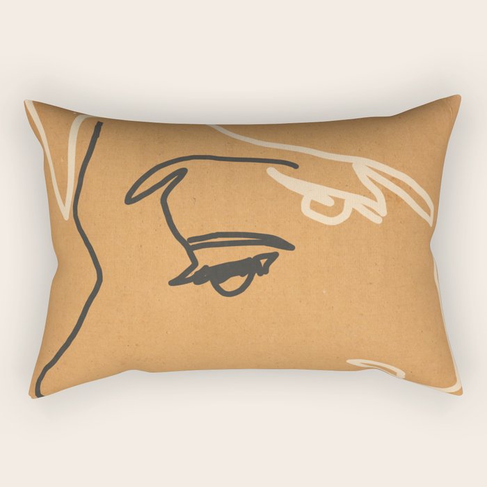 Abstract Face 15 Rectangular Pillow Gallery Image 1