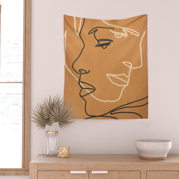 Abstract Face 15 Wall Tapestry Gallery Image 2