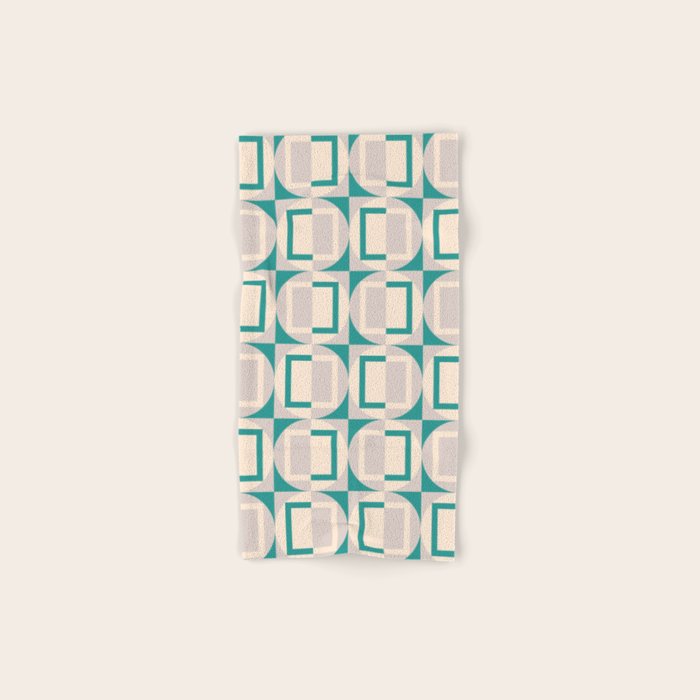 Mid Century Modern Geometric Fusion Bath Towel Gallery Image 1