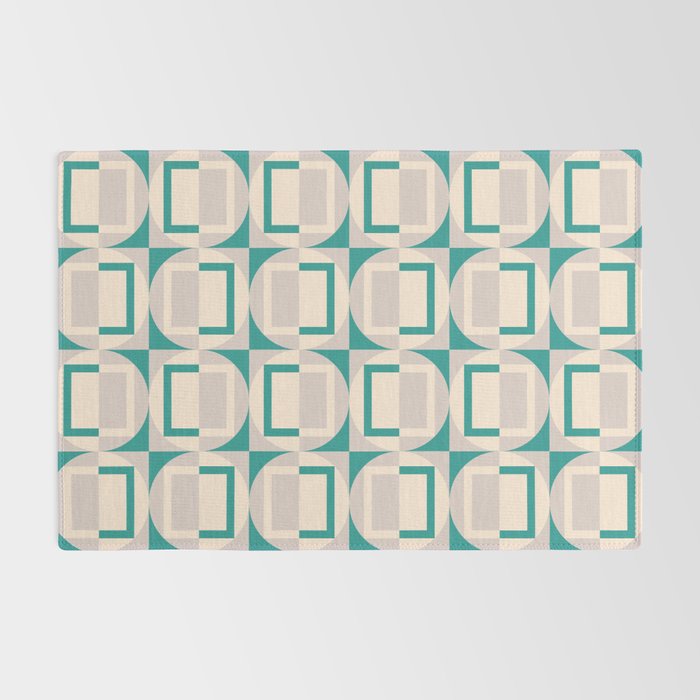 Mid Century Modern Geometric Fusion Rug Gallery Image 2