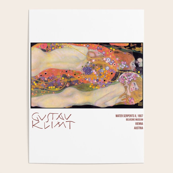 Water Serpents by Gustave Klimt Poster Gallery Image 1