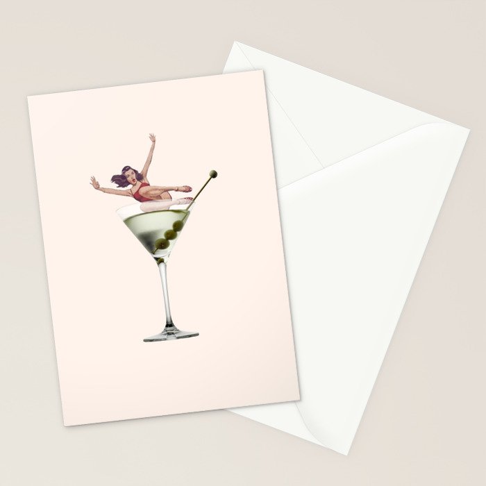 dirty martini 2 peach Stationery Card Gallery Image 2