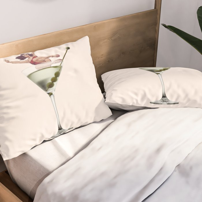dirty martini 2 peach Pillow Sham Gallery Image 2