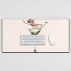 dirty martini 2 peach Desk Mat Gallery Image 1