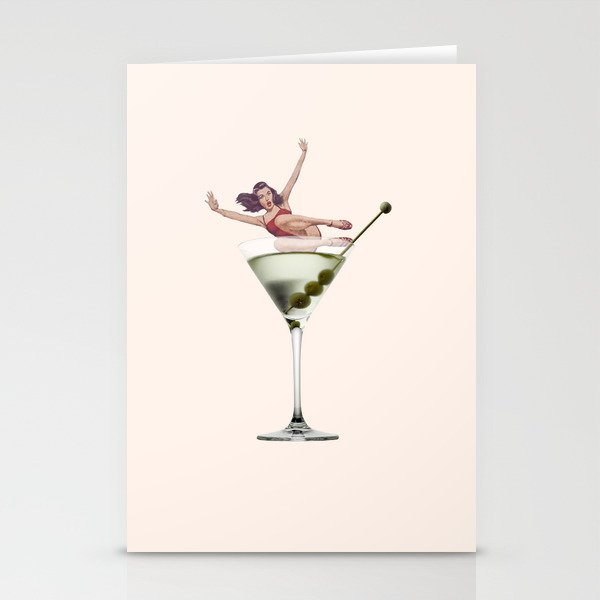dirty martini 2 peach Stationery Card Gallery Image 1