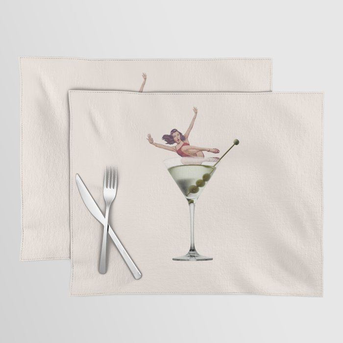 dirty martini 2 peach Placemat Gallery Image 1