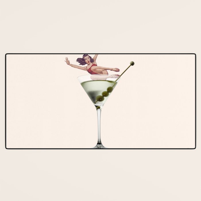 dirty martini 2 peach Desk Mat Gallery Image 3