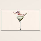 dirty martini 2 peach Desk Mat Gallery Image 3