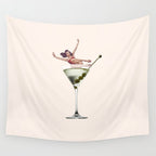 dirty martini 2 peach Wall Tapestry Gallery Image 4