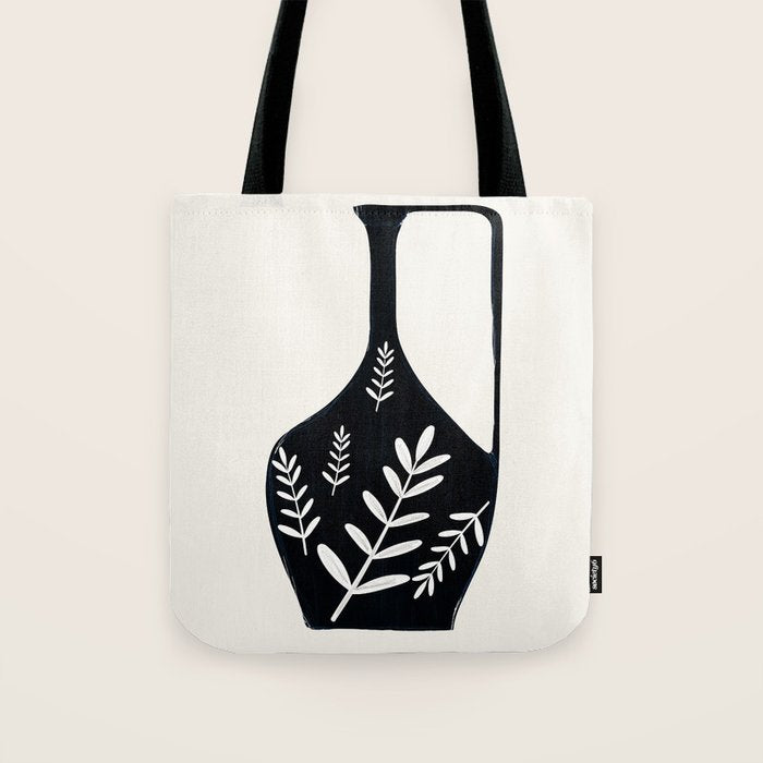 Minimal Abstract Art Vase 21 Tote Bag Gallery Image 1