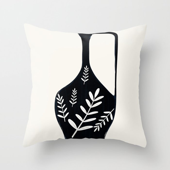 Minimal Abstract Art Vase 21 Throw Pillow Gallery Image 6