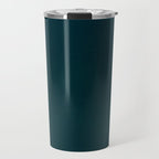color trend petrol dark blue plain Travel Mug Gallery Image 1