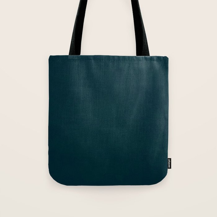 color trend petrol dark blue plain Tote Bag Gallery Image 1