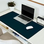 color trend petrol dark blue plain Desk Mat Gallery Image 2