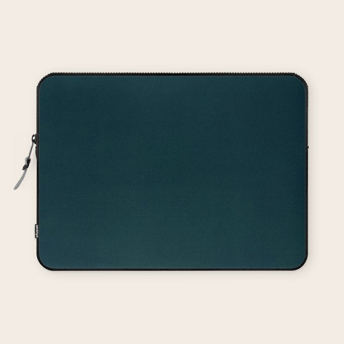 color trend petrol dark blue plain Laptop Sleeve Gallery Image 1