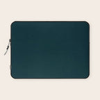 color trend petrol dark blue plain Laptop Sleeve Gallery Image 1