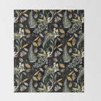 Moths Mystical Woodland D Throw Blanket Gallery Image 2