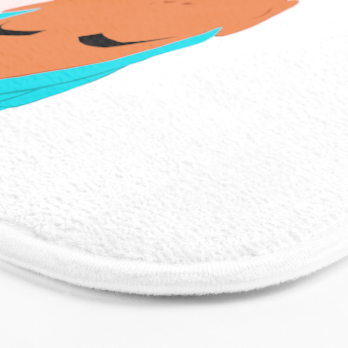 Girl WIth Blue Braids Bath Mat Gallery Image 3