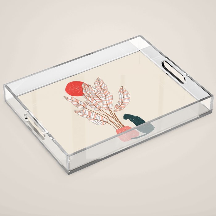 Summer panther Acrylic Tray Gallery Image 1