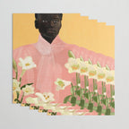 Girl Holding Flowers 2 Wrapping Paper Gallery Image 3