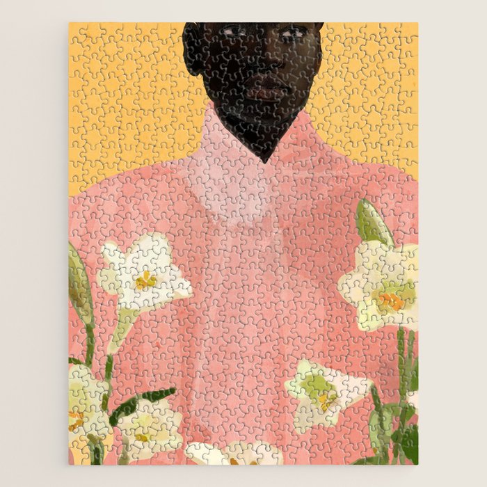 Girl Holding Flowers 2 Jigsaw Puzzle Gallery Image 1