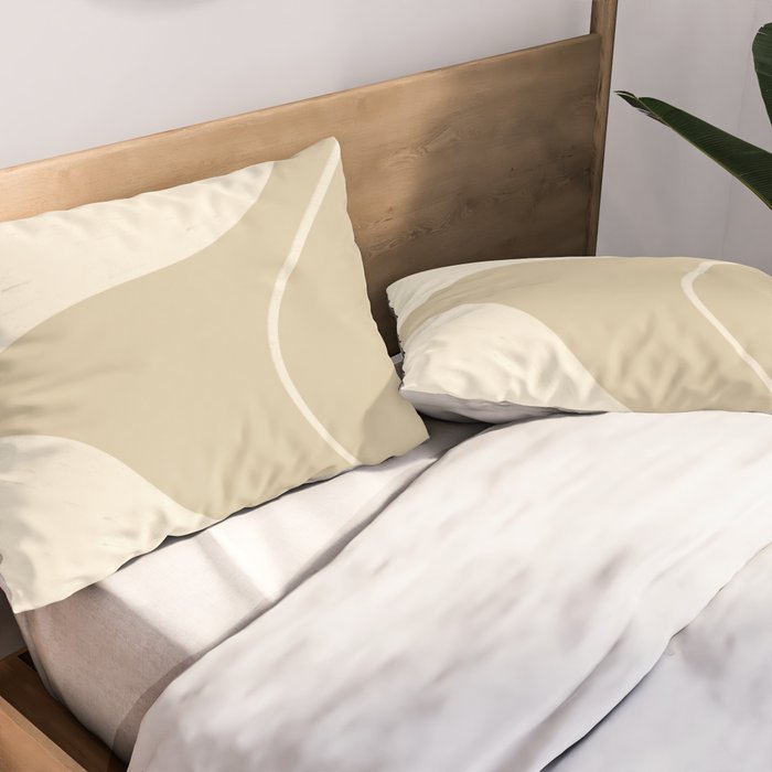Neutral Shapes #1 Pillow Sham Gallery Image 2