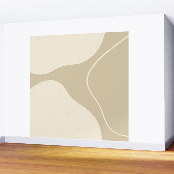 Neutral Shapes #1 Wall Mural Gallery Image 2