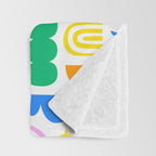 Colorful abstract organic shape art pattern Throw Blanket Gallery Image 3