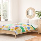 Colorful abstract organic shape art pattern Duvet Cover Gallery Image 2