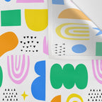 Colorful abstract organic shape art pattern Wall Tapestry Gallery Image 3