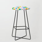 Colorful abstract organic shape art pattern Stool Gallery Image 1
