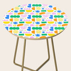 Colorful abstract organic shape art pattern Side Table Gallery Image 2