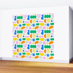 Colorful abstract organic shape art pattern Wall Mural Gallery Image 2