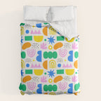 Colorful abstract organic shape art pattern Comforter Gallery Image 6