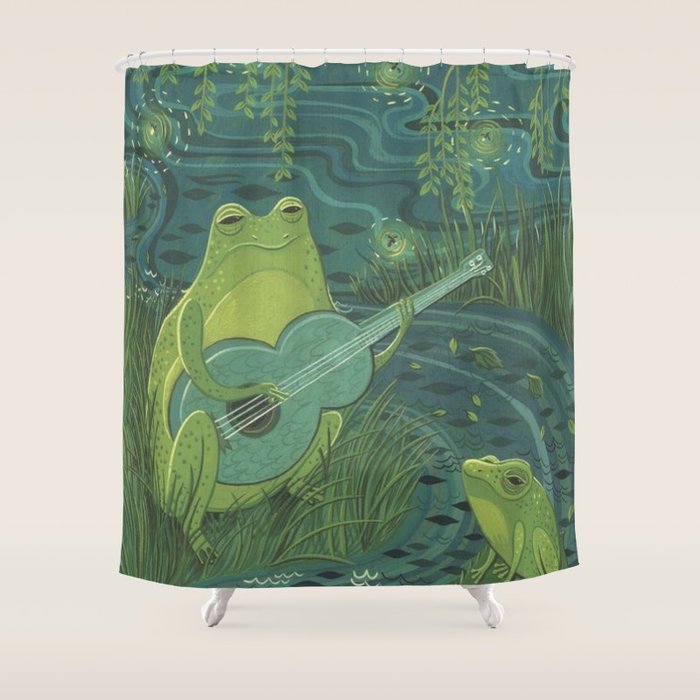 Serenade Of A Frog Shower Curtain