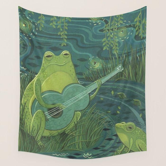Serenade Of A Frog Wall Tapestry Gallery Image 1