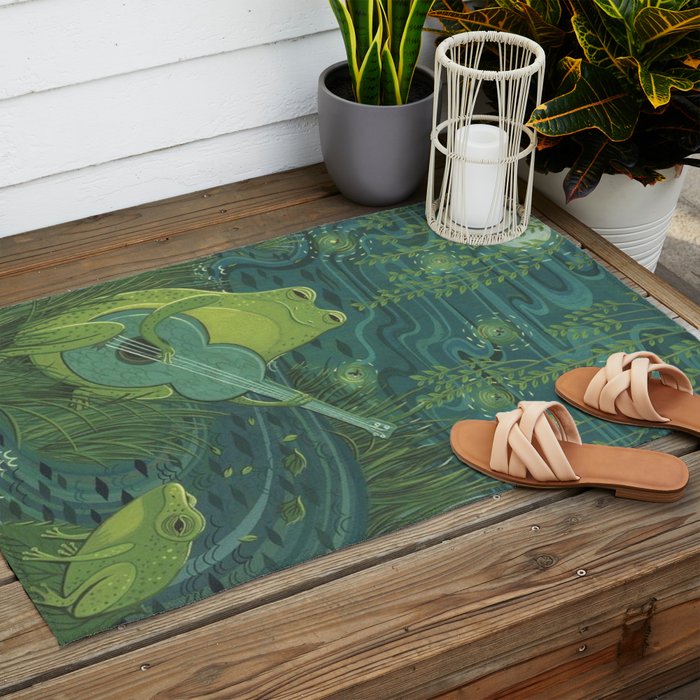 Serenade Of A Frog Outdoor Rug Gallery Image 2